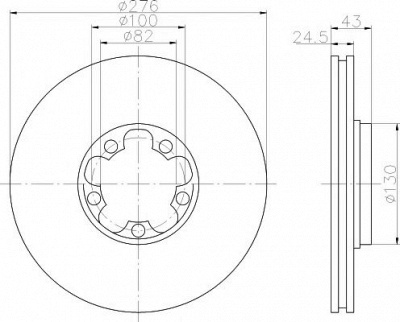 HELLA PAGID 8dd355108121 -  Тормозной диск